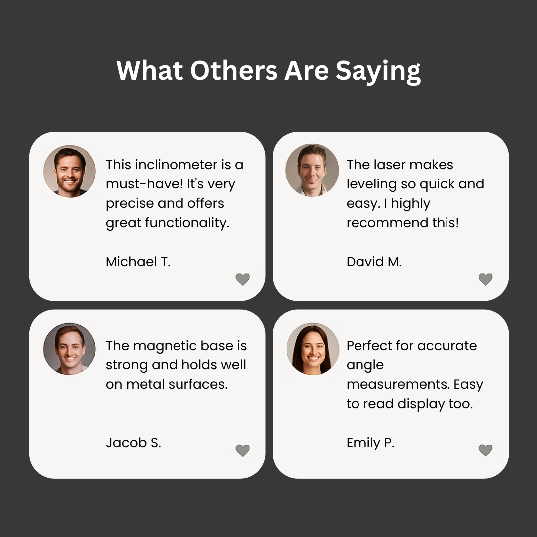 4-Side Magnetic Digital Inclinometer With Laser