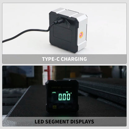 4-Side Magnetic Digital Inclinometer With Laser