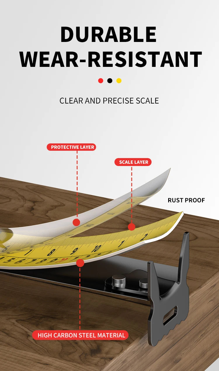 3m Easy-Read Retractable Tape Measure with Lock, Ft/Metric