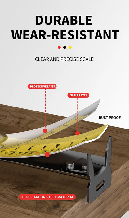 3m Easy-Read Retractable Tape Measure with Lock, Ft/Metric
